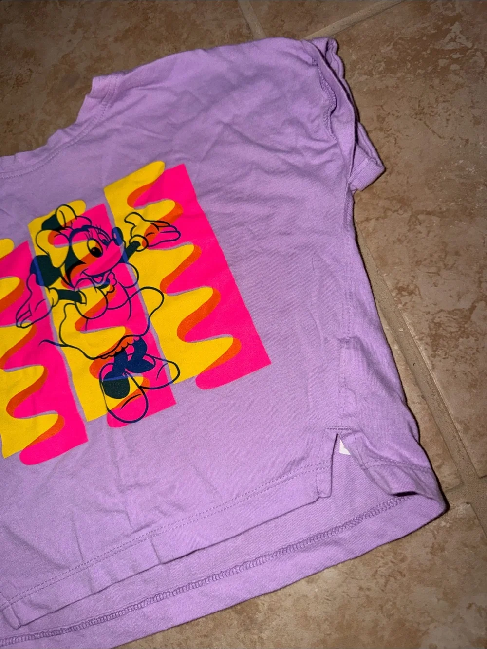 Girls' Lavender Minnie Mouse Graphic Tee